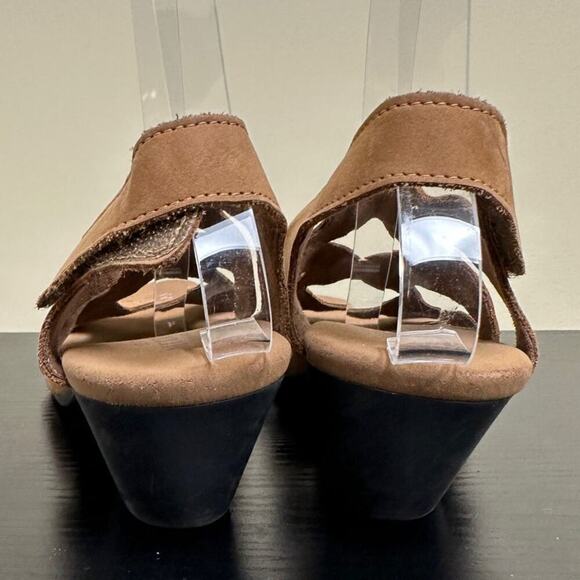 Sesto Meucci Size 7N Philys Viso Nubuck Leather Slip On Slingback Sandals Tan - Picture 9 of 12